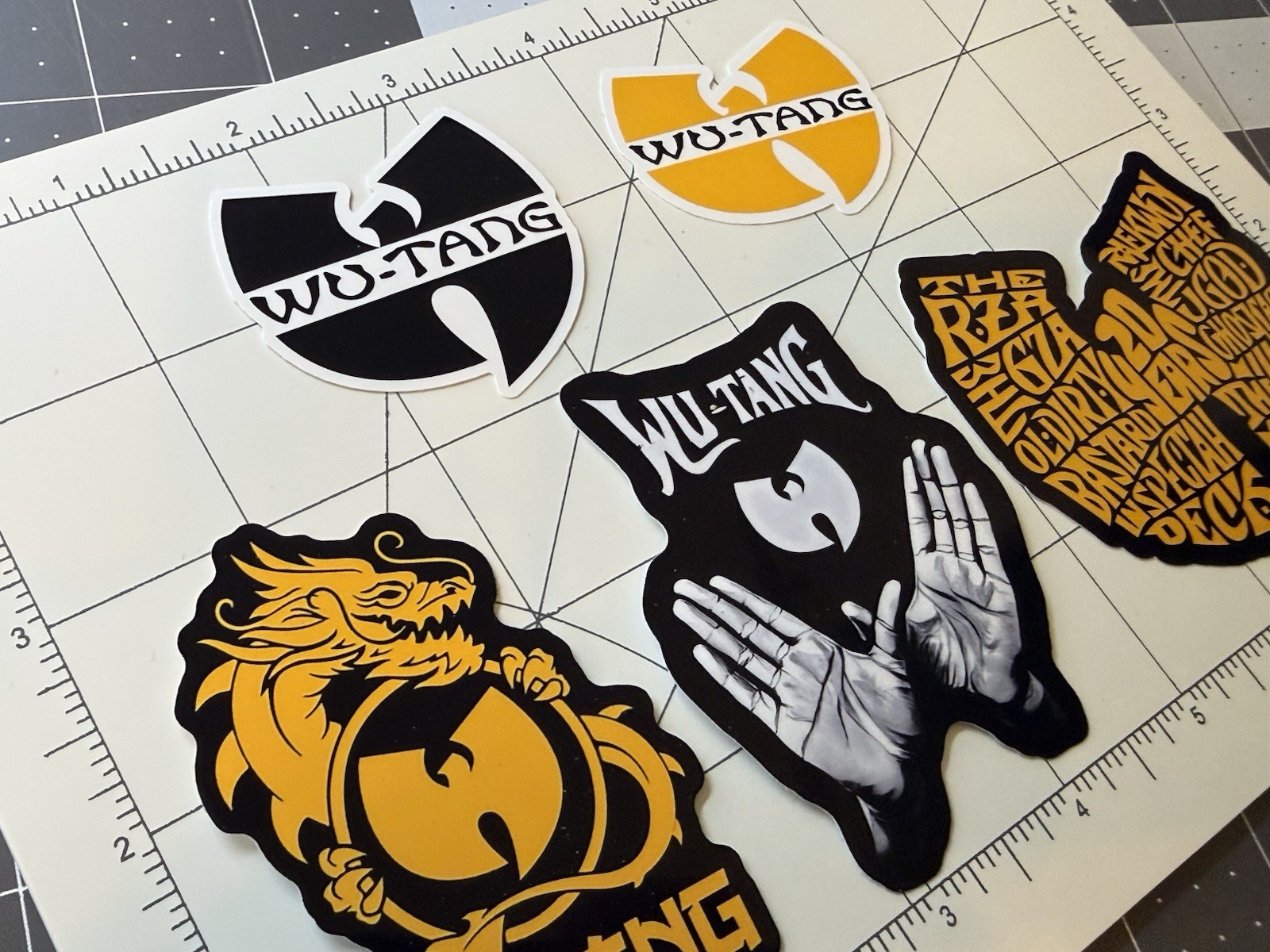 Wu Tang Clan Stickers 5 Sticker Lot