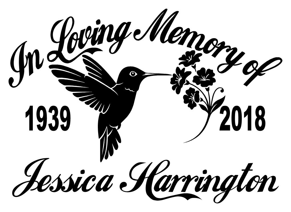 In Loving Memory Decal Hummingbird Flowers Floral Bird Car Window Vinyl Sticker