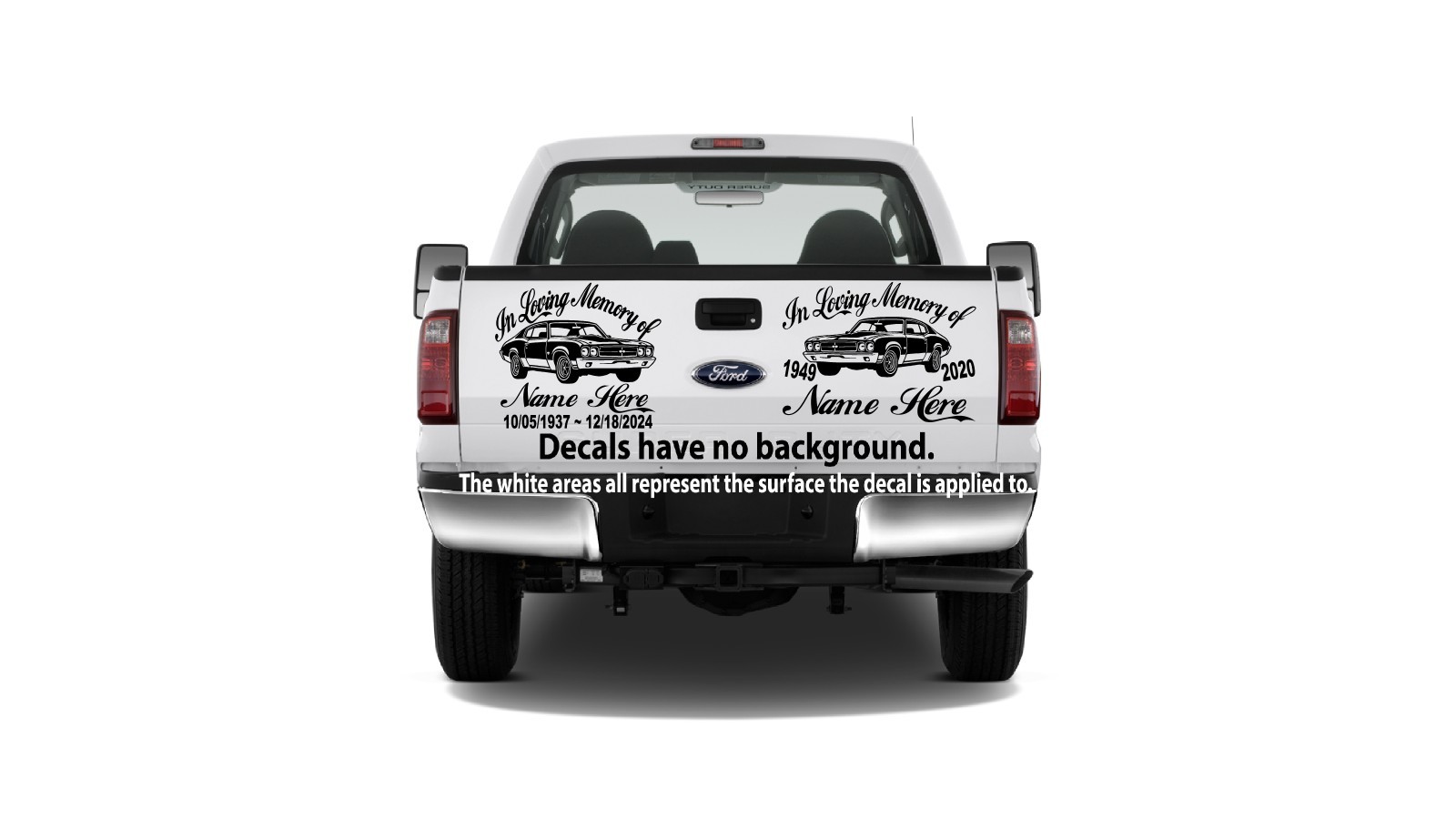 In Loving Memory Decal Hot Rod Car Racing Flag Personalized Car Vinyl Sticker