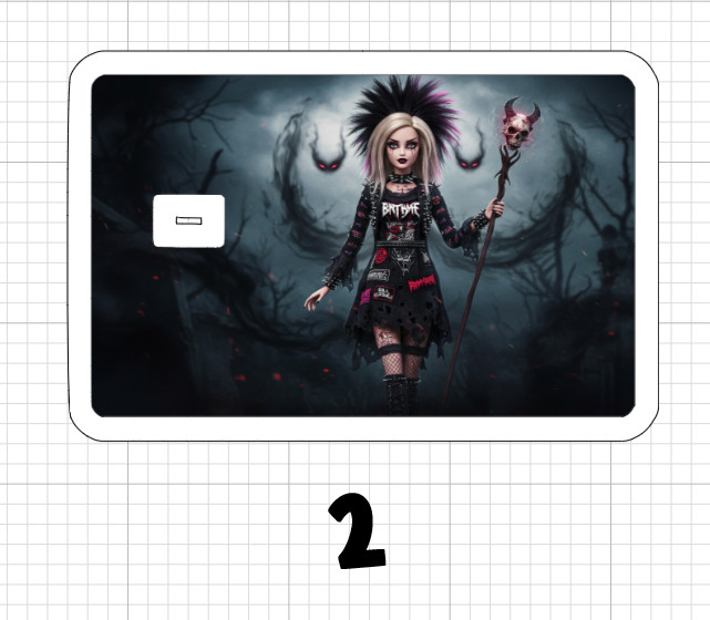 Barbie Demon Credit Debit Card Skin Stickers Goth Emo Tattoo Doll ATM Evil Devil