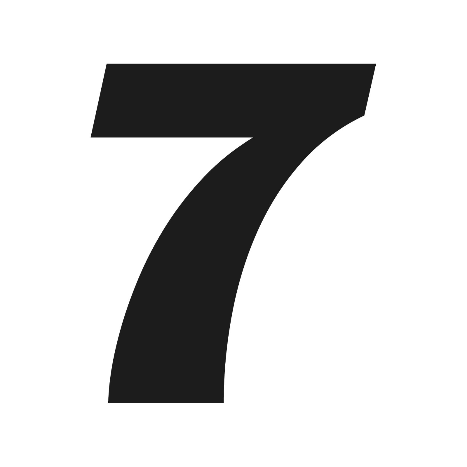 Racing Number 7 font Vinyl decal Seven race sports font Sticker