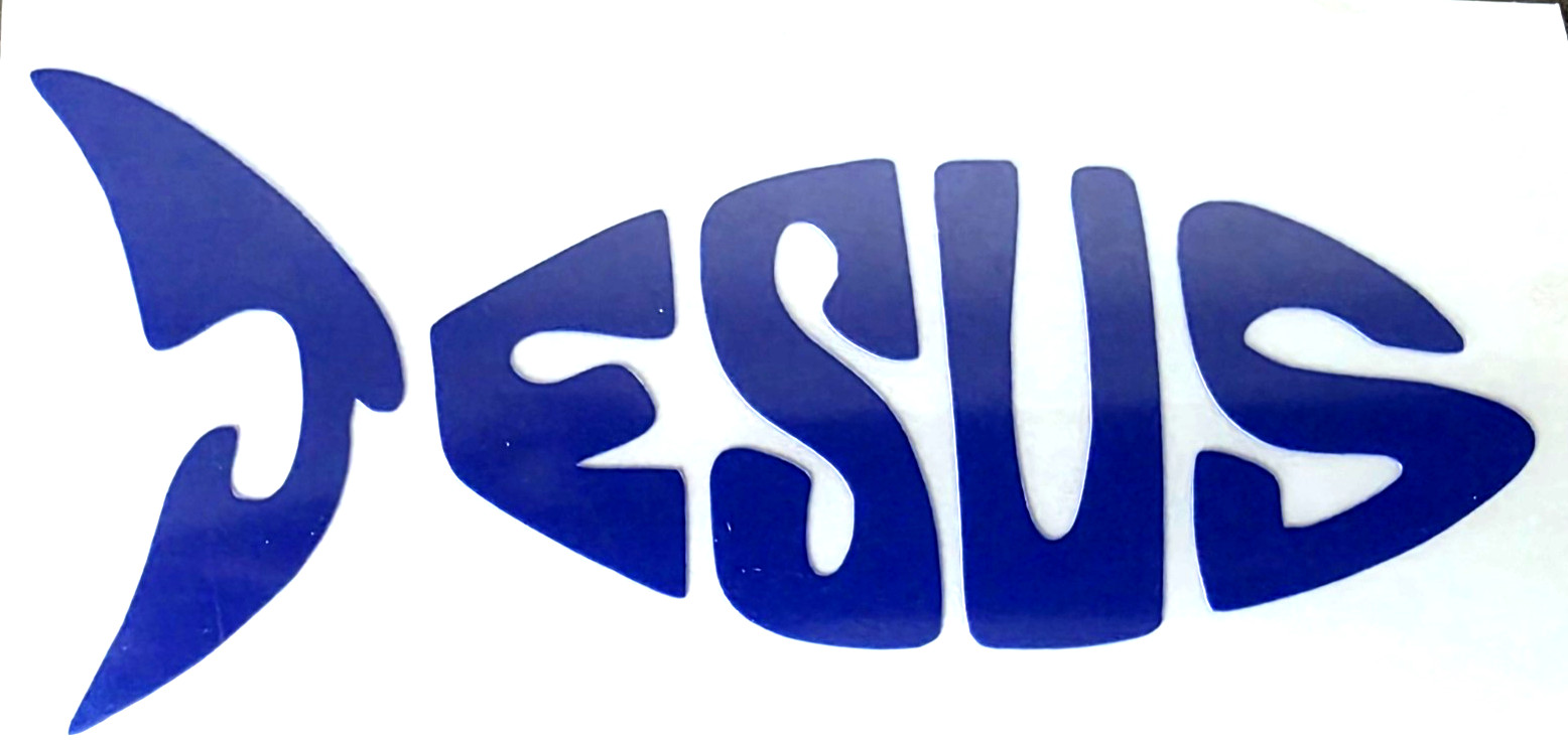 Jesus Fish Vinyl Decal Sticker Waterproof 3×6 Inches Long Lasting 23/24