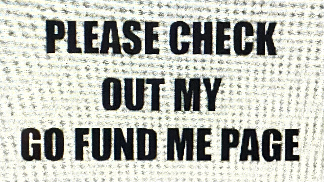 Vinyl Decal – Please Check Out My Go Fund Me Page, Various Colors/Sizes