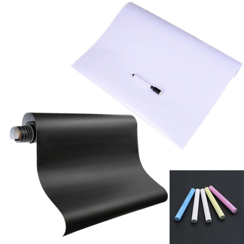 6.6FT Chalkboard Wall Sticker Decal Board Big Writing White and Black Dry Erase