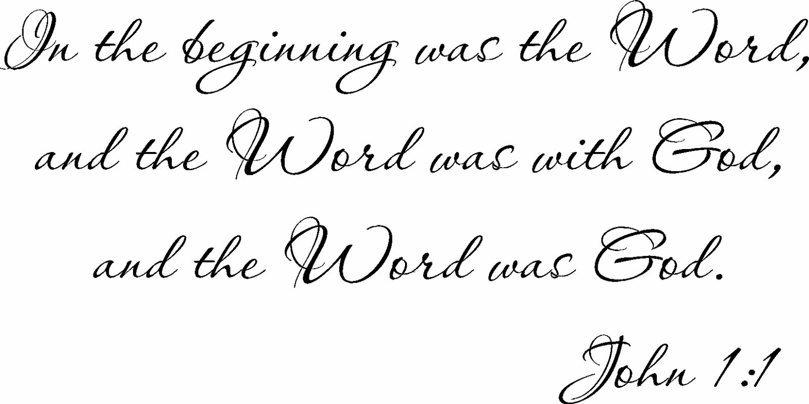 John 1:1 11"x22" Bible Verse Wall Decal by Scripture Wall Art – Decor