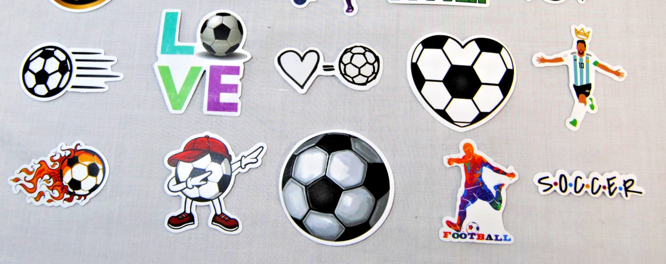 Soccer Stickers for Laptop, Water Bottles Plus for Kids to Adults 200Pcs T2695