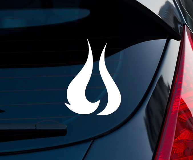 Ostron Warframe Matte White Indoor/Outdoor Vinyl Decal 3"x2.2"