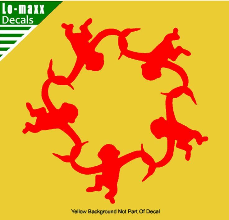 Barrel Of Monkeys Circle Novelty Popular Characters Quality Die Cut Vinyl Decal