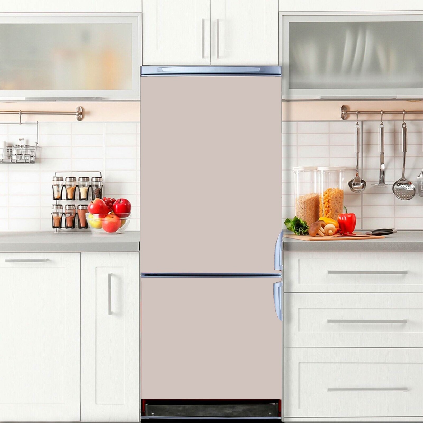 Angora Refrigerator Vinyl Wrap – Peel and Stick Kitchen Upgrade