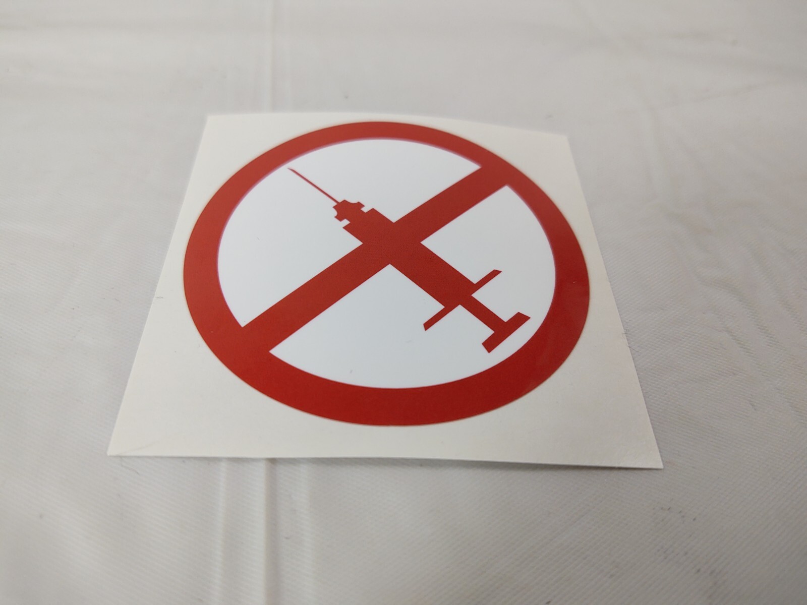 No Syringe Needles Round Trash Can Receptacle Stickers 12 Individual Stickers
