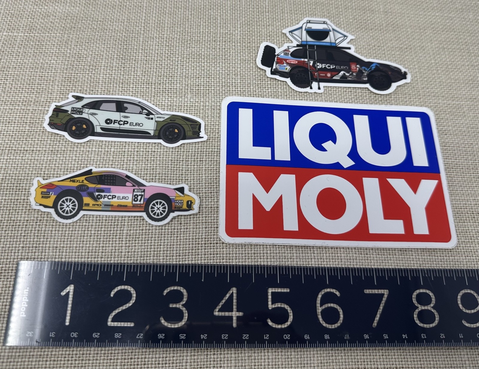 New LOT 4 Stickers Camping Porsche Drifting Porsche Cayman FCP Euro Liqui Moly