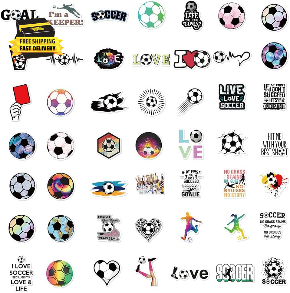 150 PCS World Cup Football Soccer Stickers Soccer Sports Stickers Vinyl Waterpro