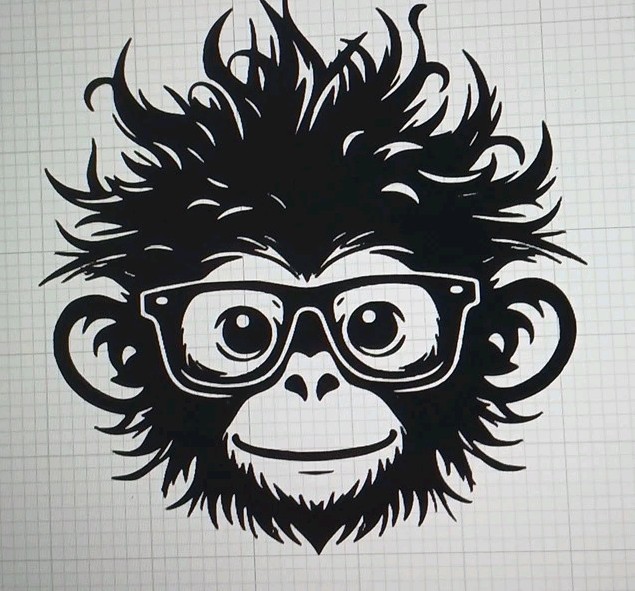 Monkey With Glasses Decal