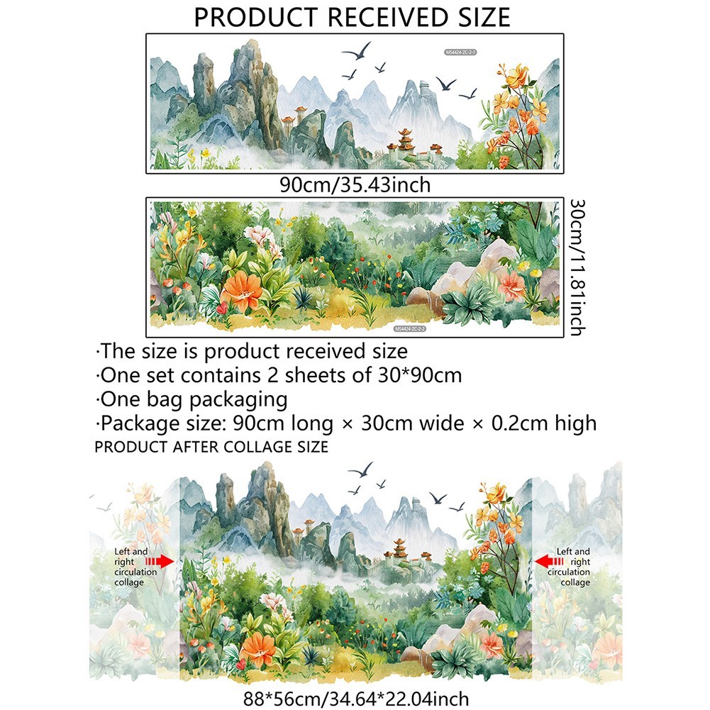 Flowers Stickers Supermarket Entrance PVC PVC Transparent Film Ful Sheets