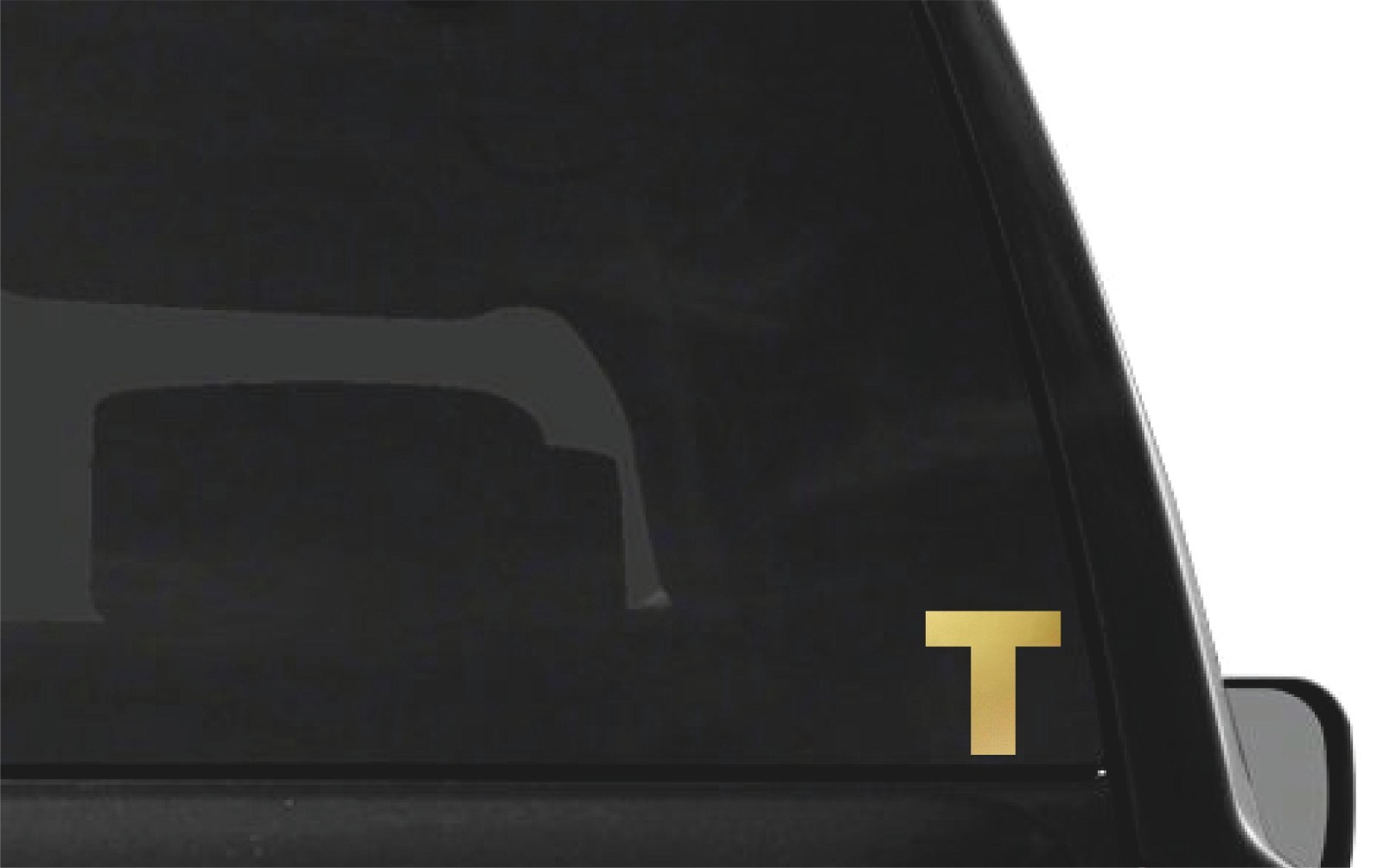 Letter T Initial Arial Black font Vinyl Sticker Decal Monogram Diploma