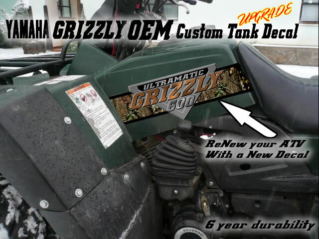 Yamaha Grizzly 600 4×4 Large OEM Tank Decal kit for 1998 1999 2000 2001 atv quad