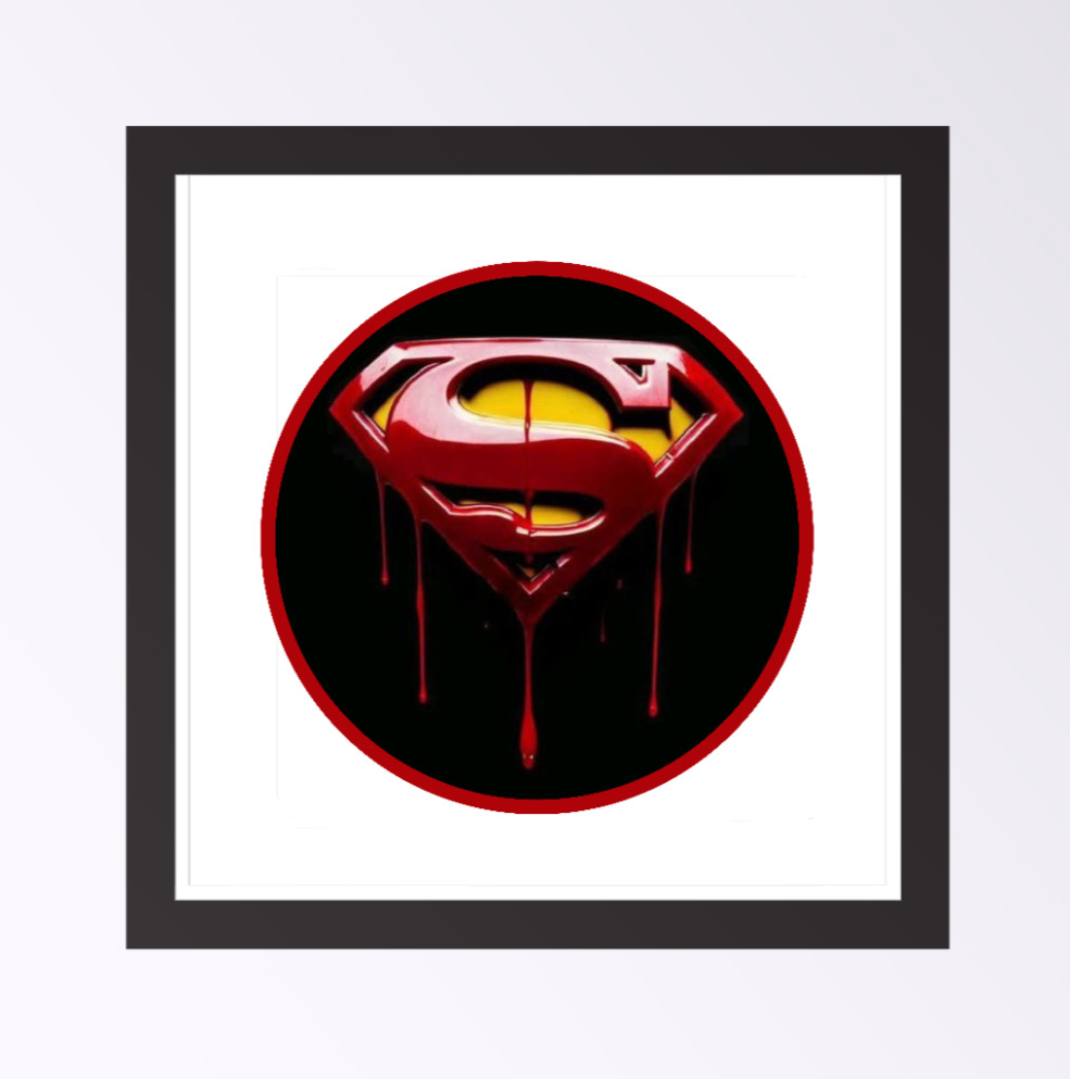 Superman (Blood Logo) 4" Vinyl Decal Handmade Vehicle Cooler Laptop Decor Cup 26