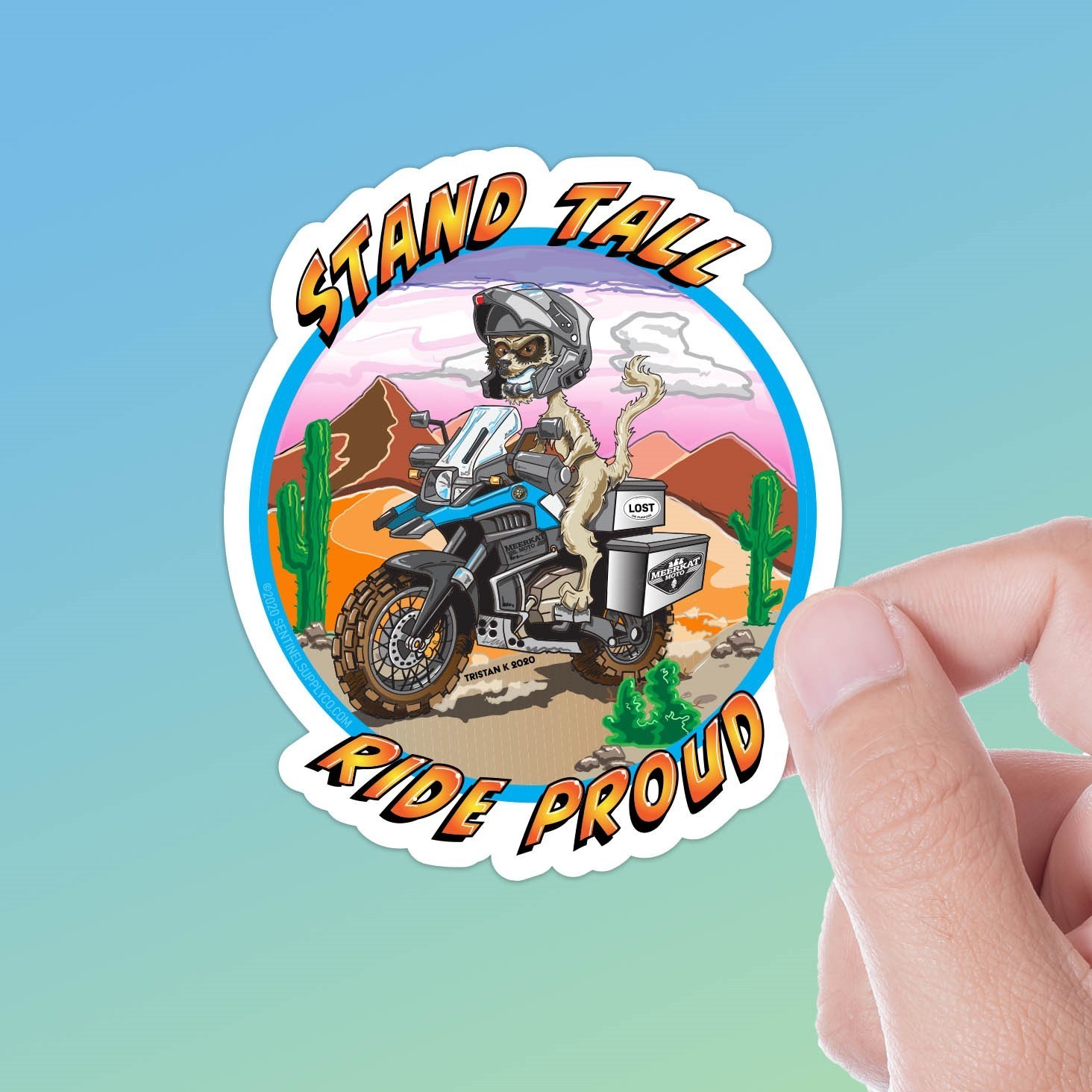 Meerkat Moto Artwork Sticker