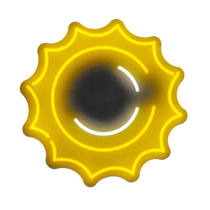 Neon Sun Sticker Die Cut Vinyl Decal Star Retro Aesthetic Celestial Laptop