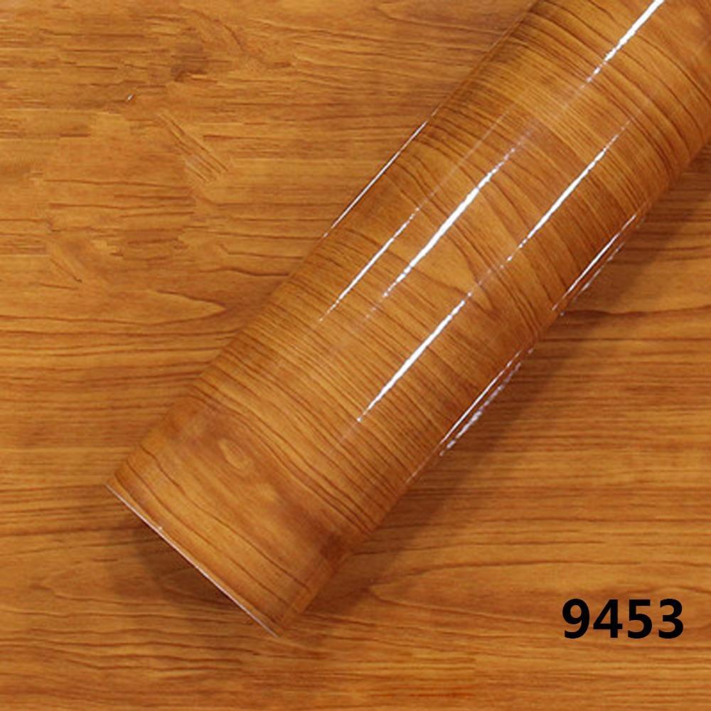 High Gloss Wood Grain Vinyl for Car Interior Furniture Countertop Wrap Sticker