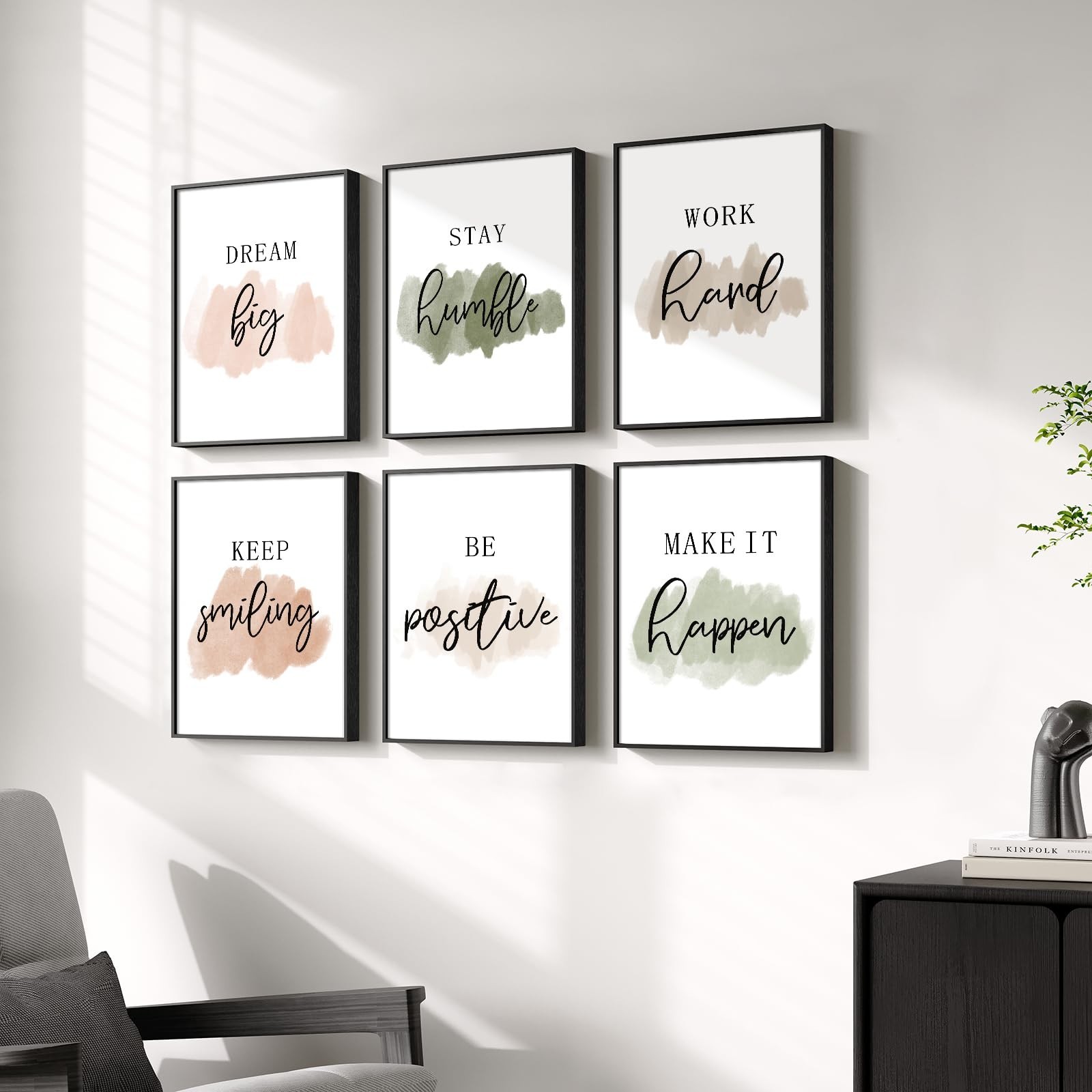 Framed Inspirational Wall Art for Office, Neutral Motivational Quotes Office …