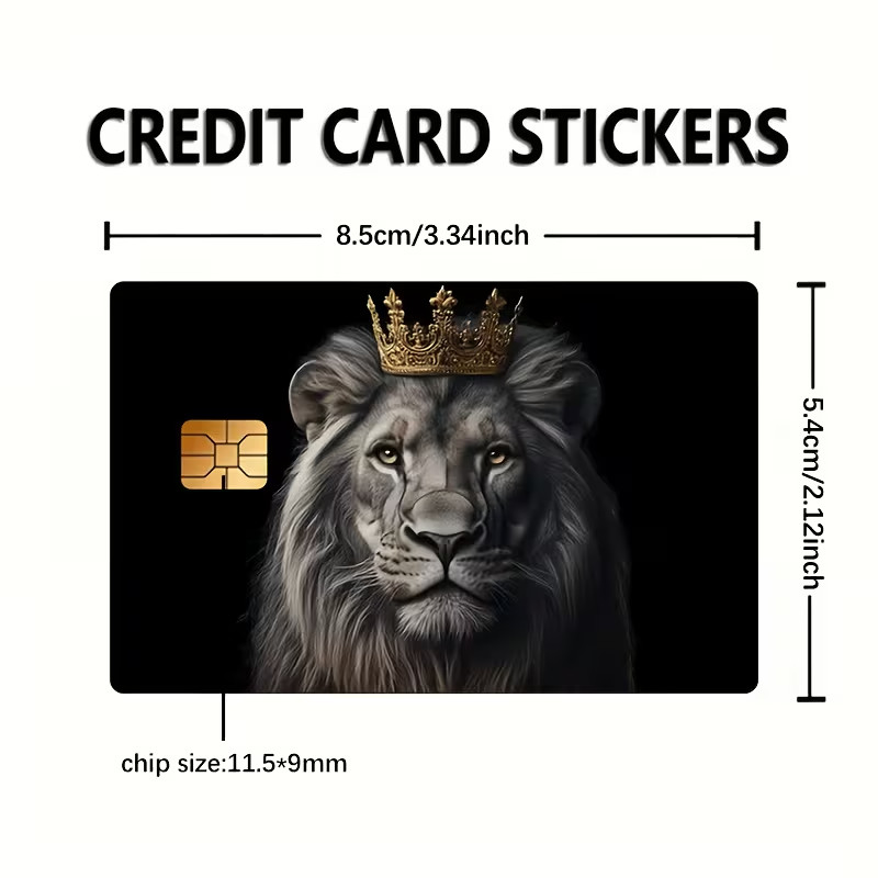Crown Lion Credit Card Skin Sticker Debit Card Wrap Vinyl Cover Decal