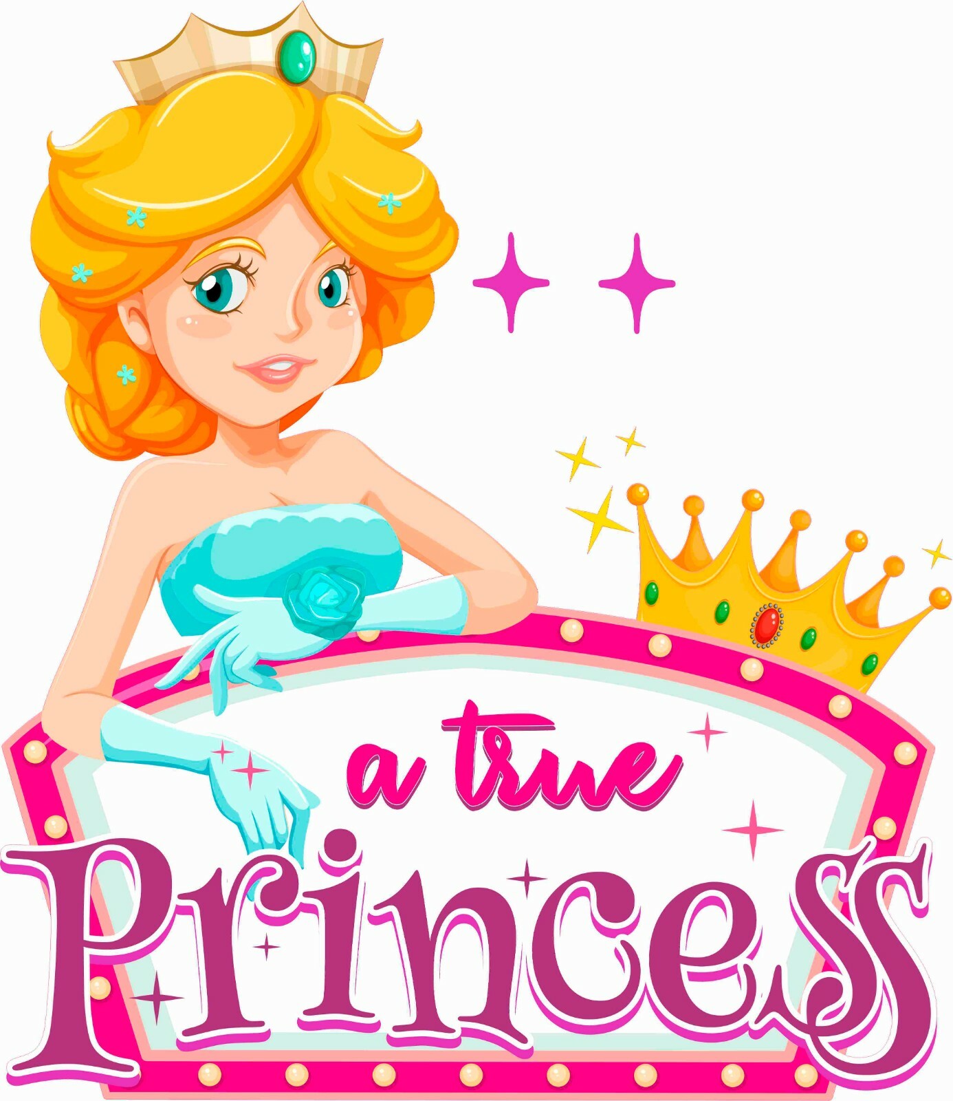 Build A True Princess Quotes Decor Adhesive Home Bedroom Vinyl Wall Decal 20×45