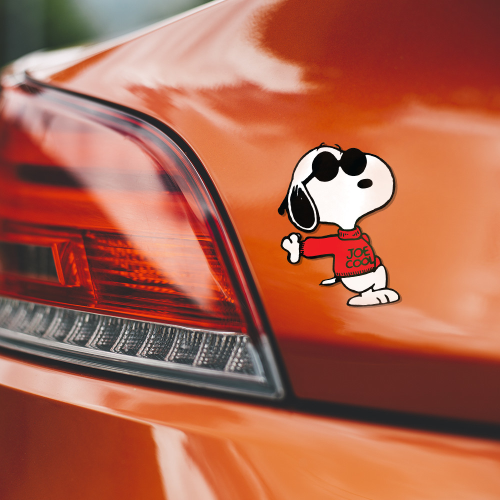 Snoopy Peanuts with Sweater Joe Cool for Car Bumper MacBook and iPad 2.6" x3.5"