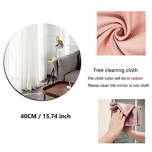 10 15 20 30cm Decor Flexible Large Bedroom Acrylic Mirror Tiles Round Elliptic