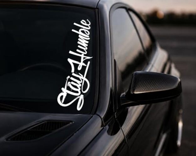 Stay Humble USA Car Sticker Decal, Truck, Windshield Banner Sticker, 22 Normal