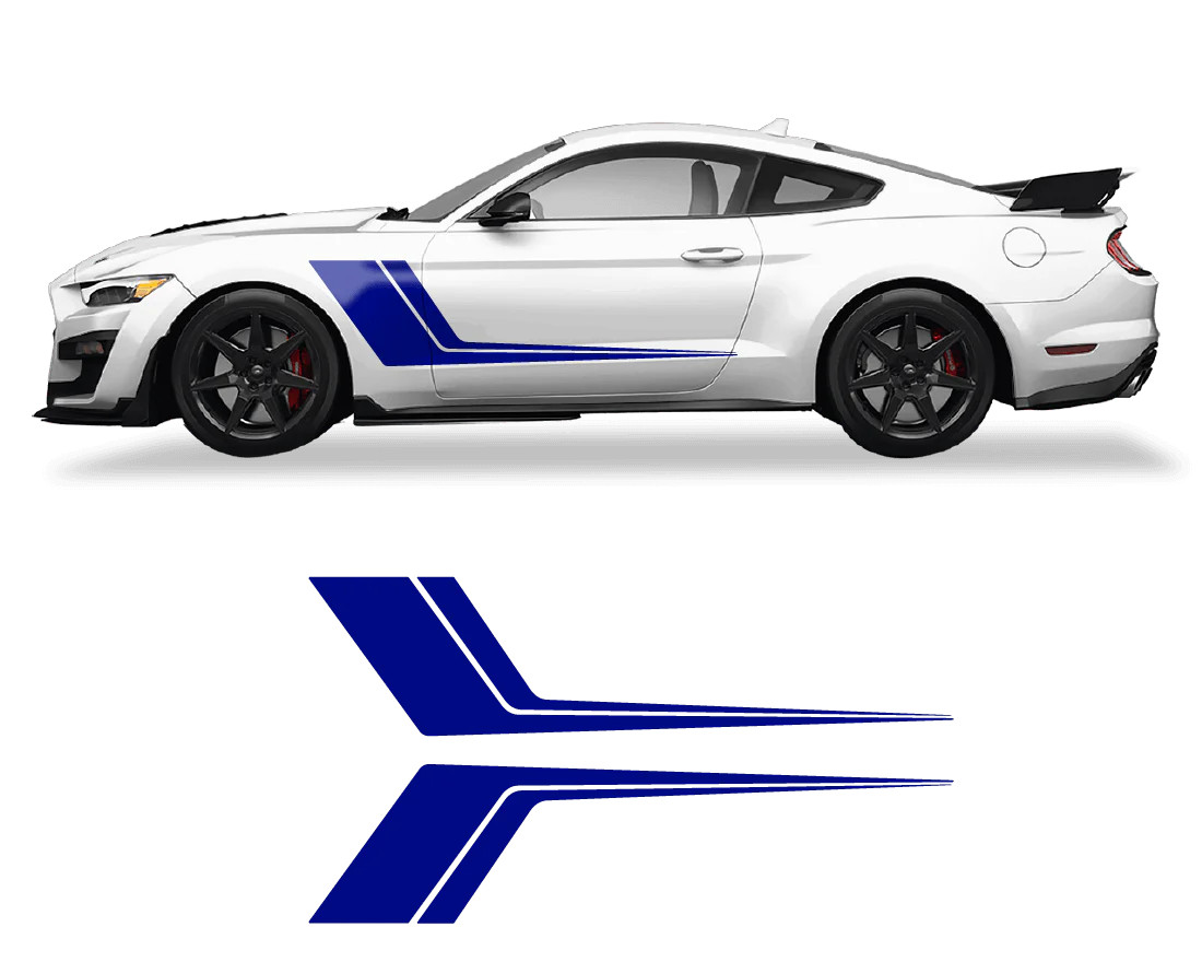 Aftermarket Ford Mustang Side Door 2 Color Graphics