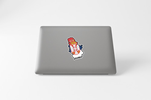 Serbia Map Flag Sticker Decal