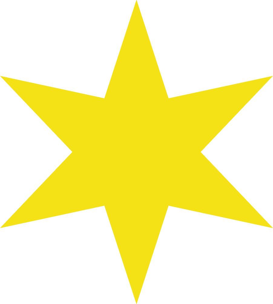 Star Shape 6 Point Vinyl Decal Car Bumper Sticker 6pt Star Wall Art Laptop Label
