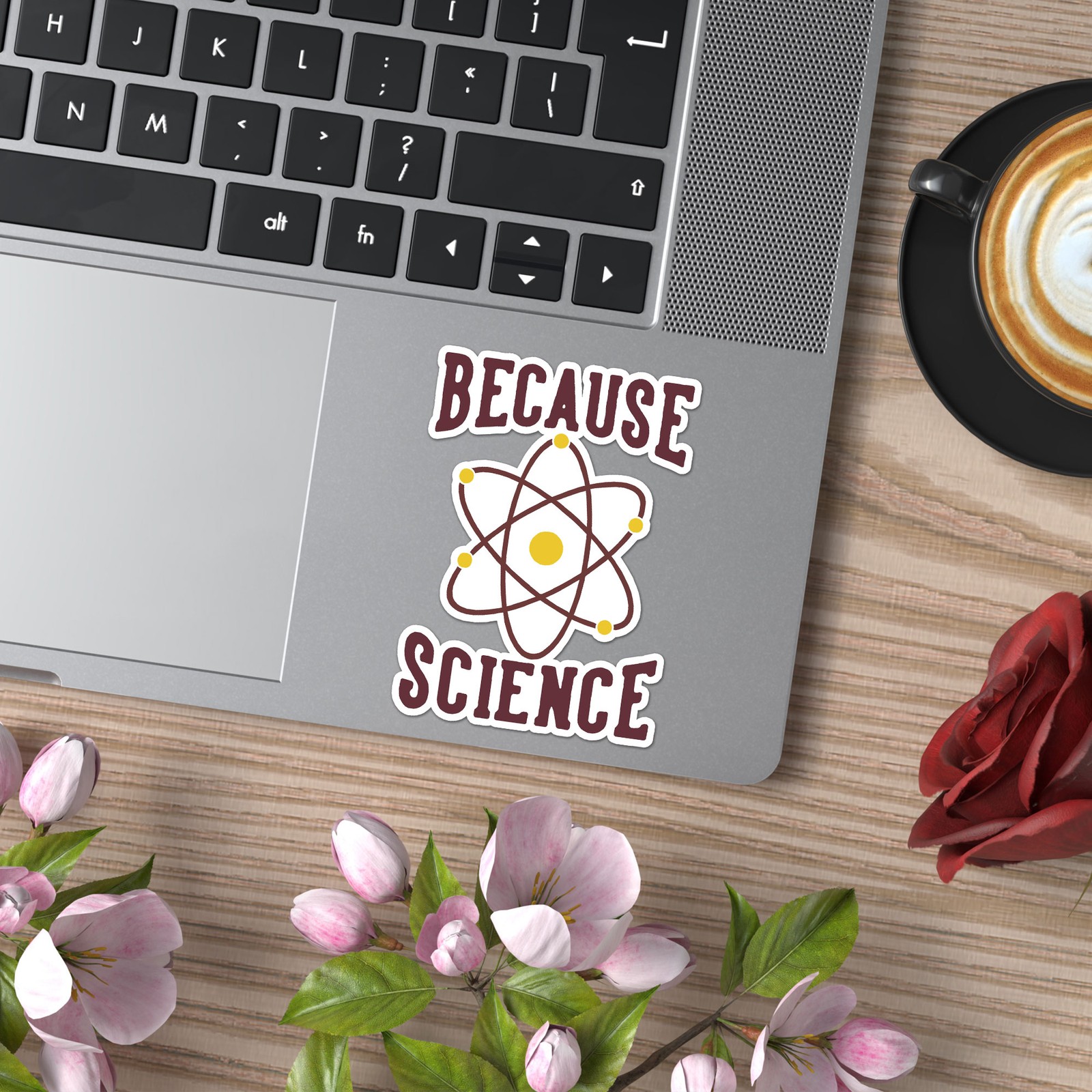 Because Science Atom – Vinyl Decal Sticker – Car Window Laptop – ebn8500