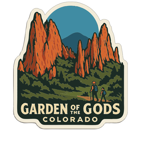 Garden of the Gods Colorado Sticker Decal Vinyl Die-Cut Symbolic Landmark Design