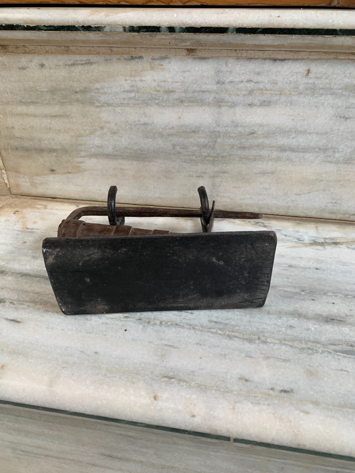 Global Views A Chores Antique Lock & Without Key on Stand home Decor