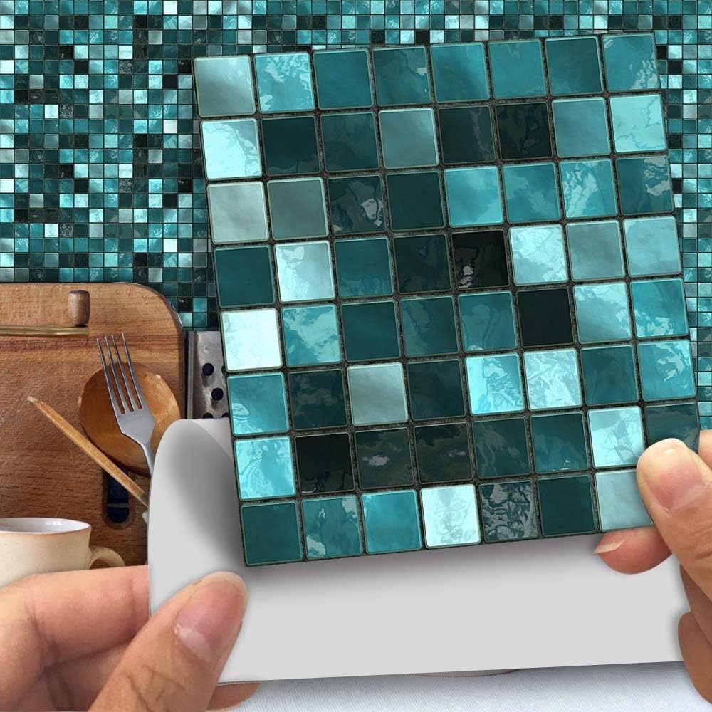 25Pcs Peel and Stick Backsplash Wall Tile for Kitchen Bathroom Laundry Room, …