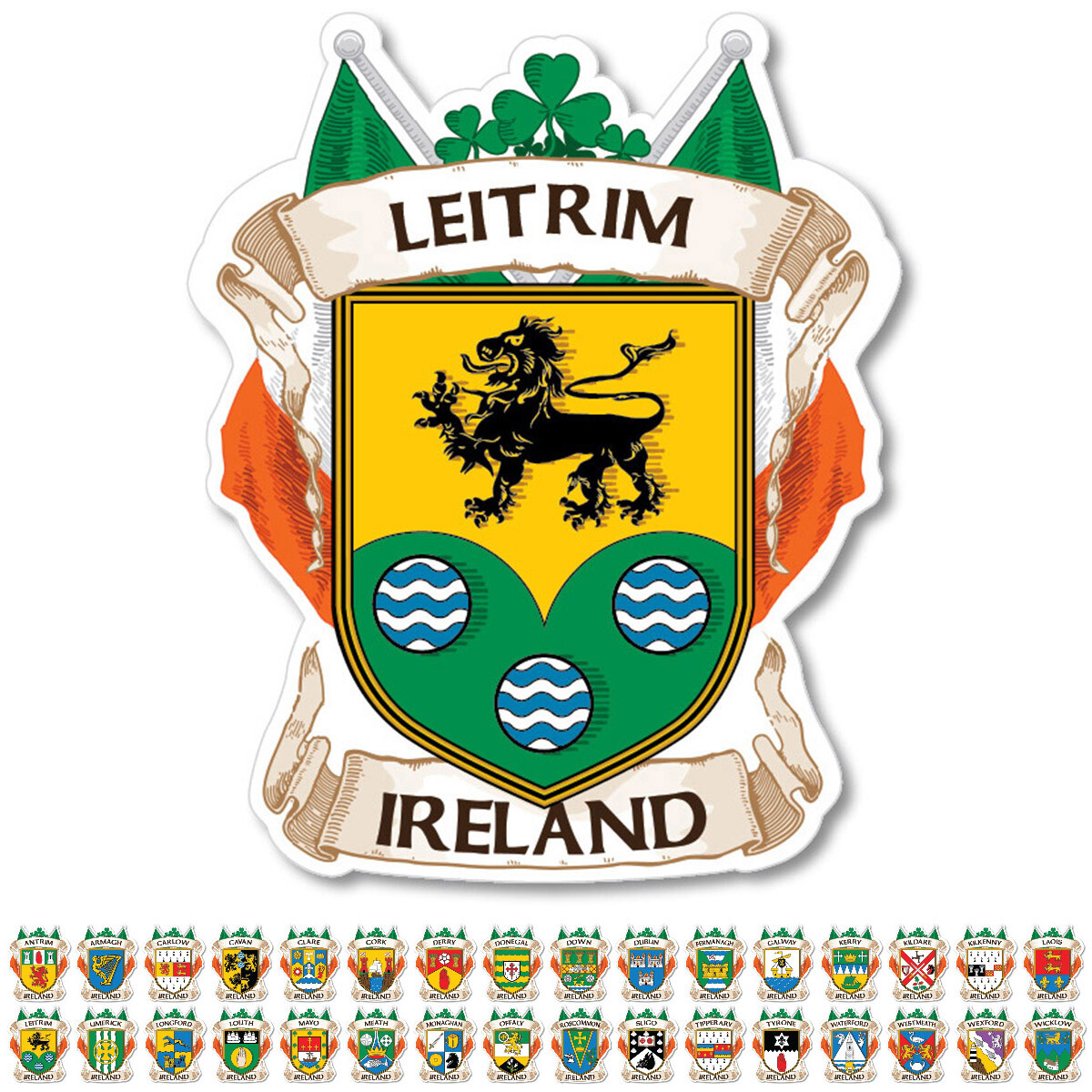 County Leitrim Ireland Irish Decal Sticker