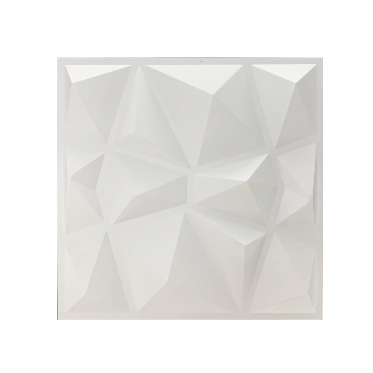 12Pcs PVC 3D Effect Wall Panels 30x30cm for DIY Wallpaper Home Decor White Color
