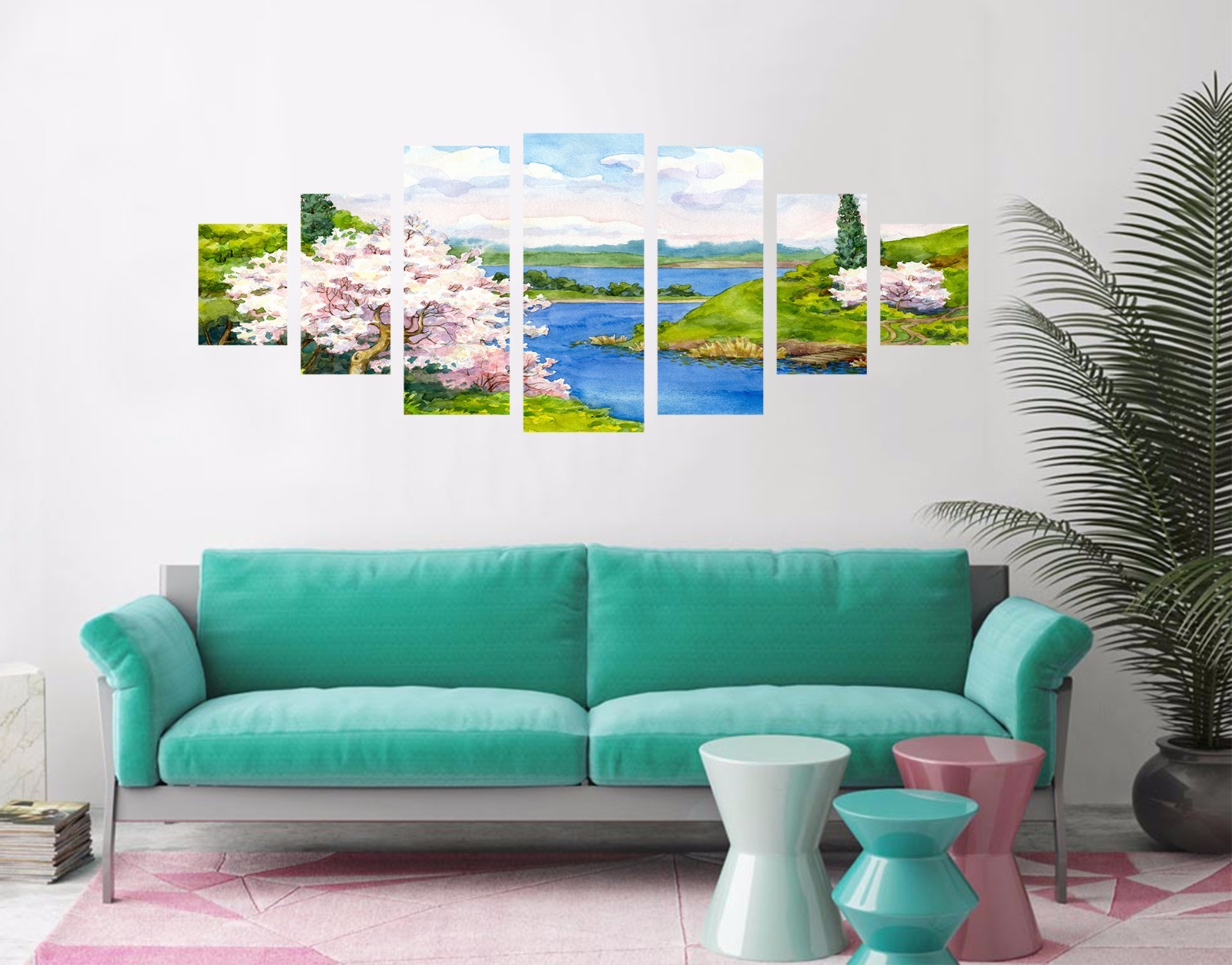 3D River Flowers 56 Unframed Print Wall Paper Decal Wall Deco Indoor AJ Wall