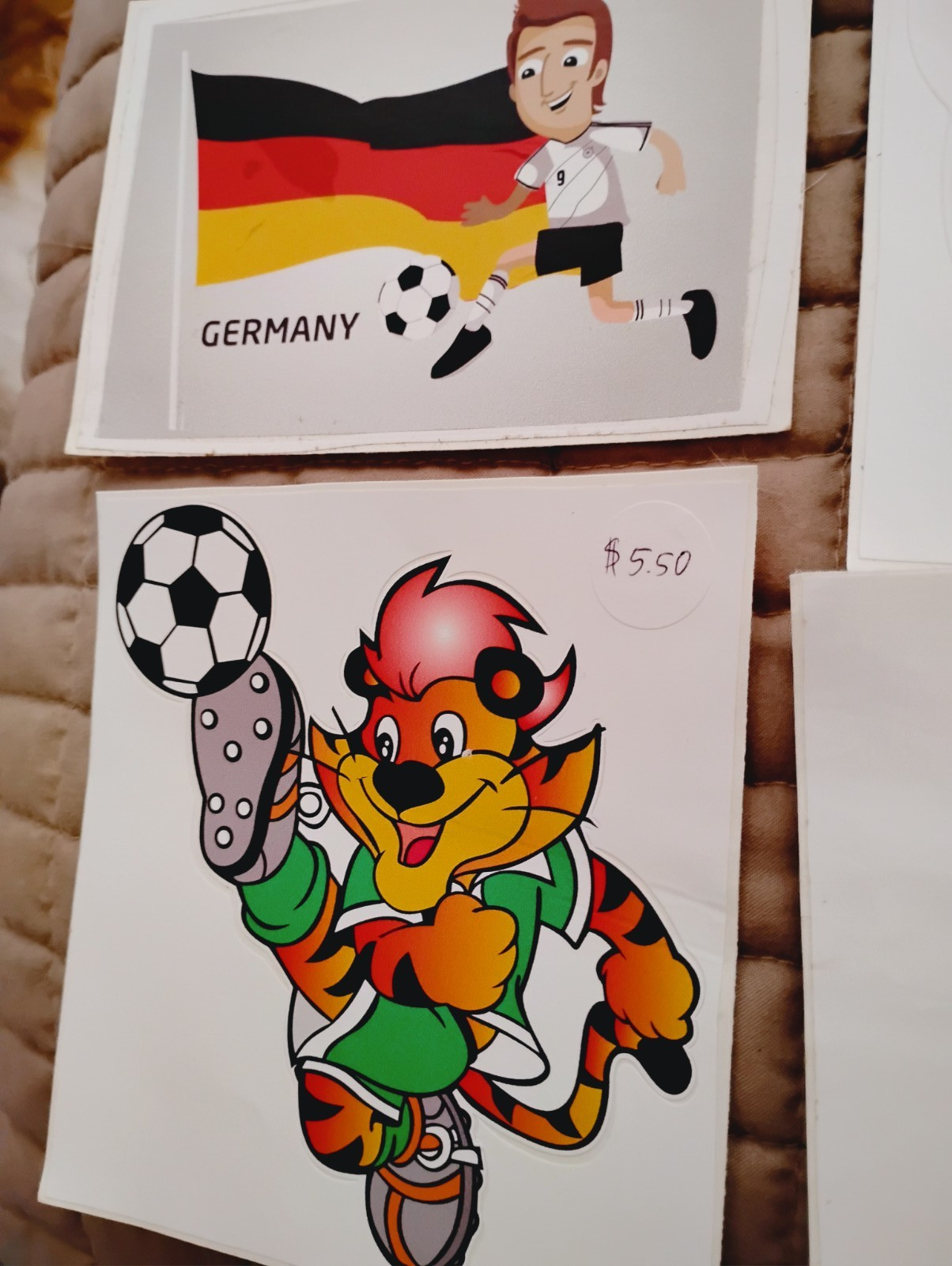 World Cup,Germany Flag Soccer Club Fan FUN 6.kind Car Bumper Sticker Decal B2