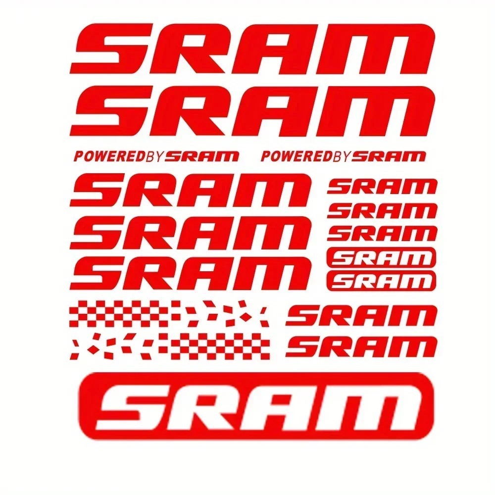 1SET Trendy SRAM – Themed Sticker Set, Eye Catching Holographic Decals for Bike