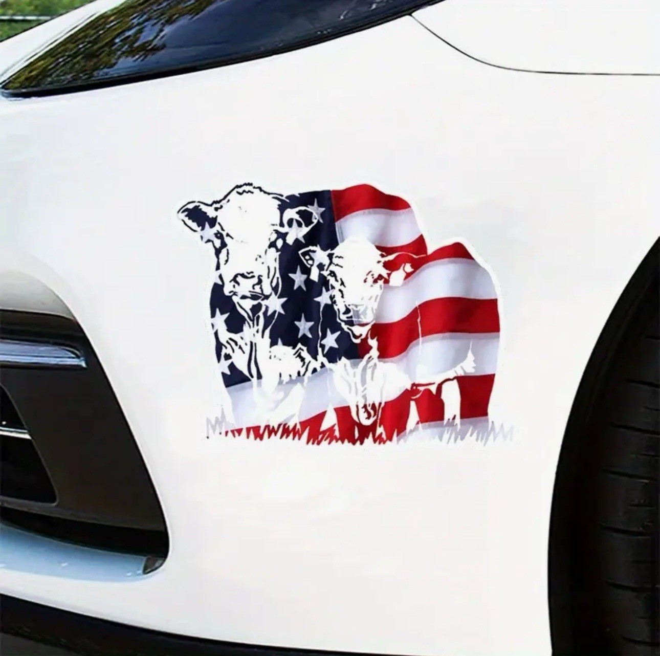 BEEF FARMER RANCH US FLAG 6” Inch Cow Bull Calf Cattle Steer Vinyl Decal Sticker