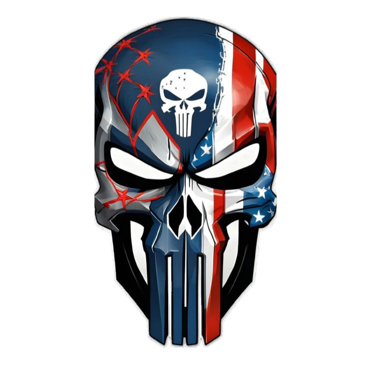 Punisher Decal Sticker Car Truck Wall Mirror Phone Tumbler Bumper Window