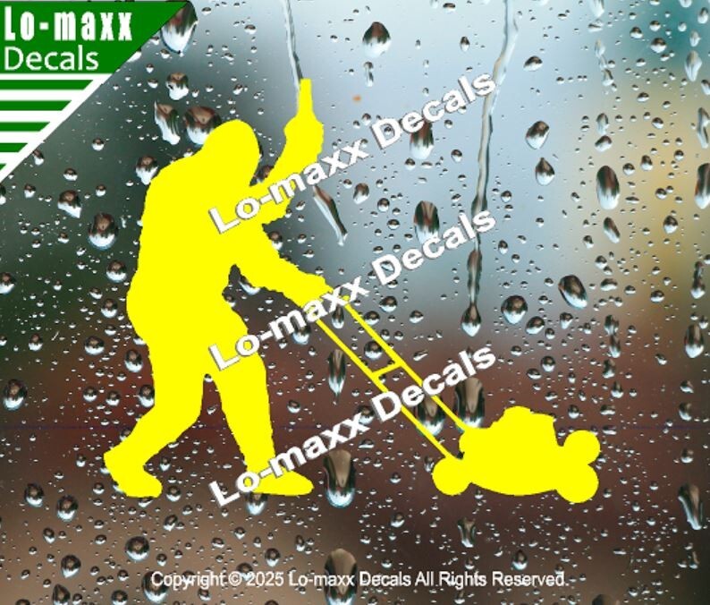 Sasquatch Lawn King: Beer and Blades Lawn Care Edition Die-Cut Vinyl Decal