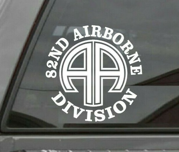 82nd AIRBORNE DIVISION TXT Vinyl Decal Sticker U.S. ARMY ALL AMERICAN 8" x 8"