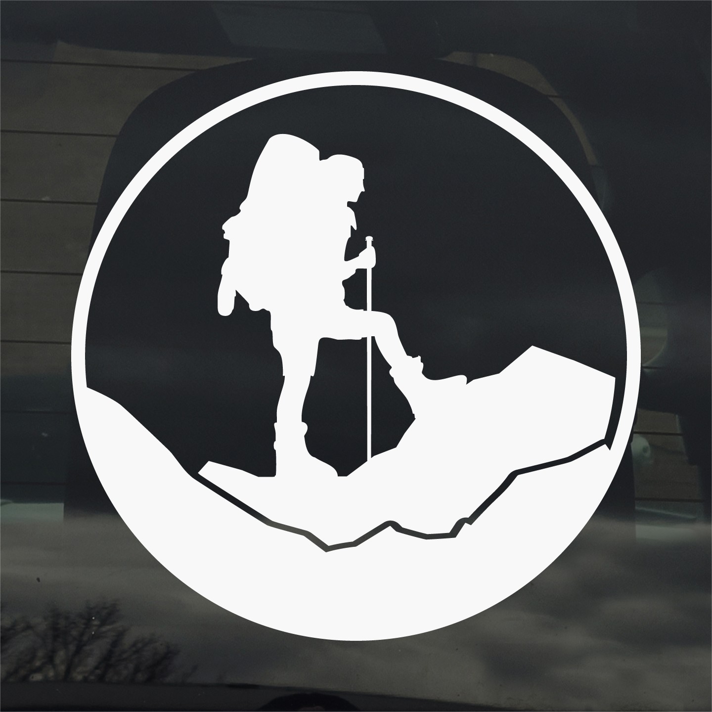 Hiking Backpacking Vinyl Decal Sticker for Car Window Laptop & More