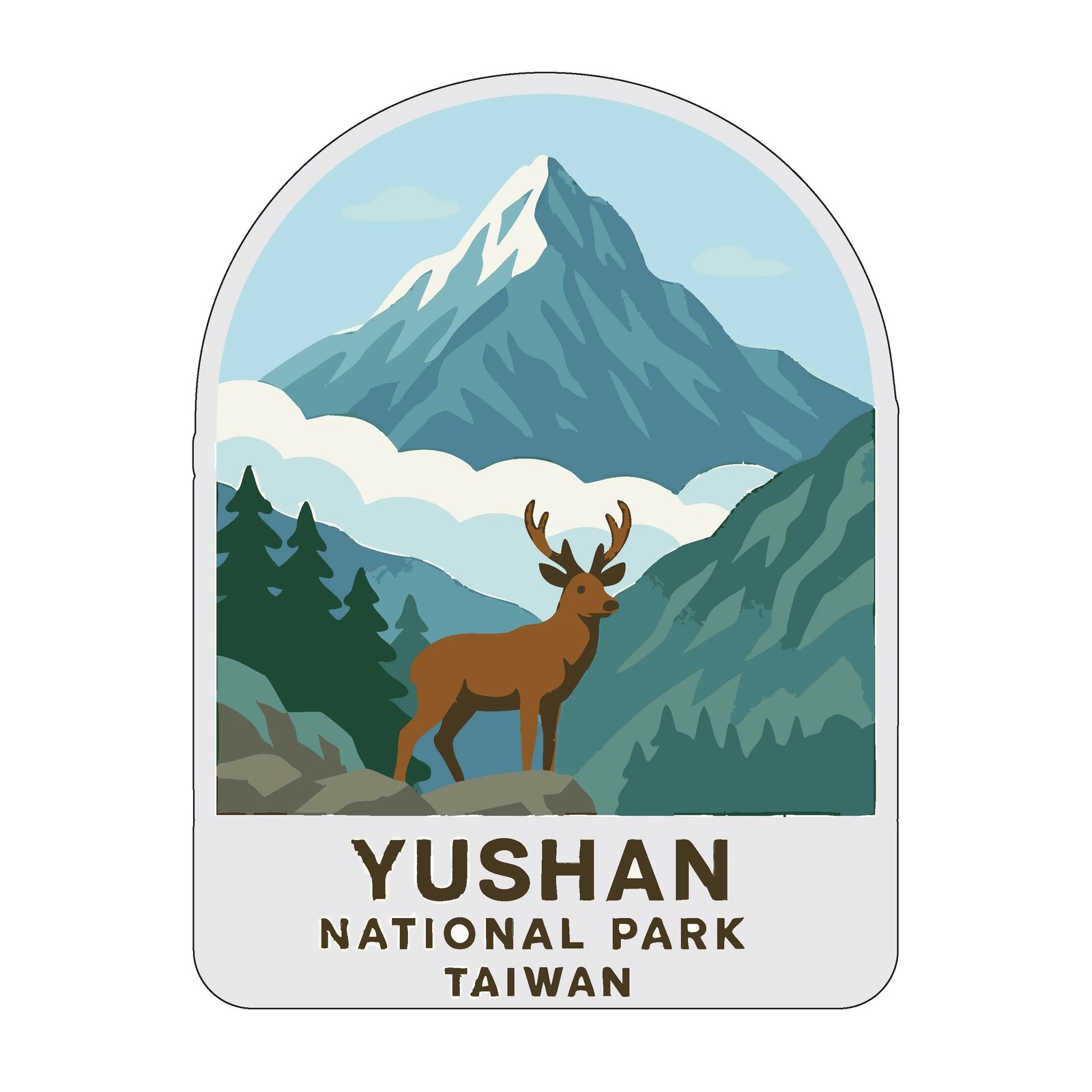 Yushan Taiwan National Park Sticker Decal Vinyl Die-Cut World National Parks
