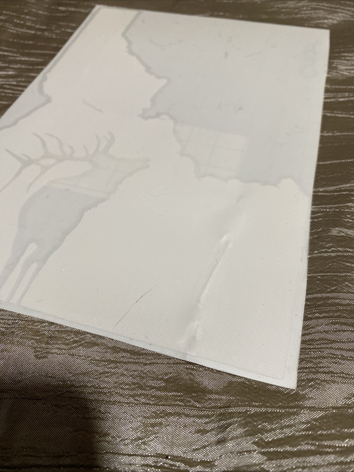 Elk Idaho Idahome Decal Sticker, White Vinyl