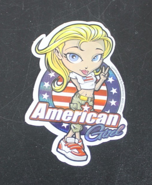 American Girl 2003 Y2K ODM Brand Imports Prism Holo Girl Power Vending Sticker